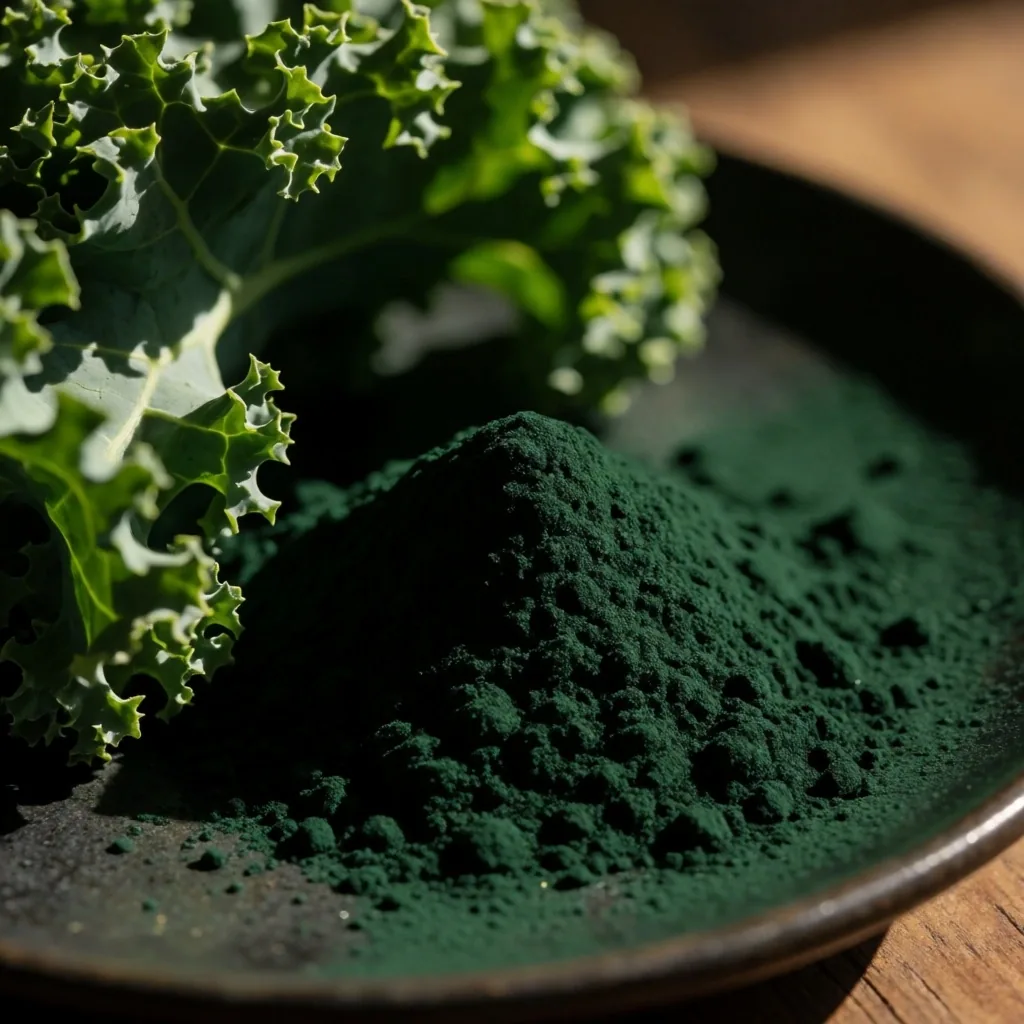 Iron-rich foods on dark ceramic